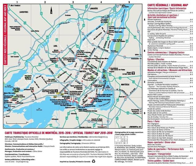 Plan des routes de Montreal
