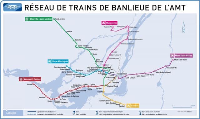Plan du chemin de fer de Montreal