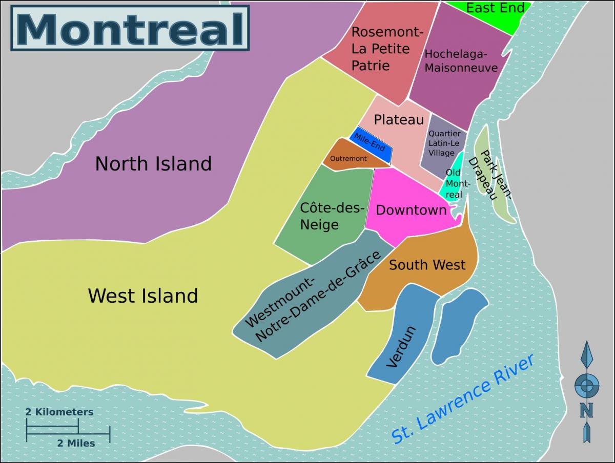 Plan districts Montreal