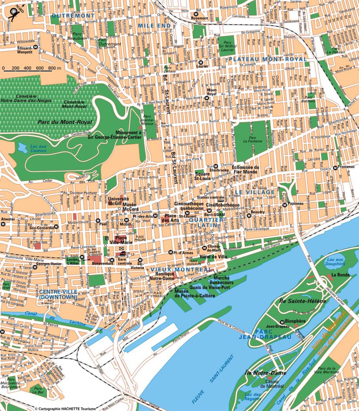 Plan des rues de Montreal